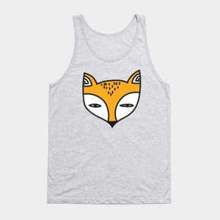 FOX CUTE FACE kawaii baby animal pet sticker shirt design Tank Top